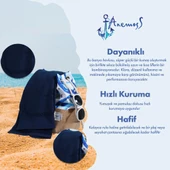 Anemoss Gemici Bağları Plaj Havlusu Lacivert 140x70 cm - 10