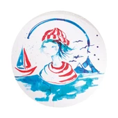 Anemoss Denizci Kız Yuvarlak Plaj Havlusu thumbnail 3