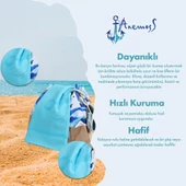 Anemoss Yelken Plaj Havlusu Turkuaz 140x70 cm - 11