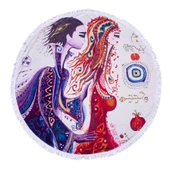 Biggdesign Aşk Yuvarlak Plaj Havlusu - 1