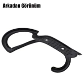 Noktalı Portmanto Vestiyer Duvar Askısı Metal Dolap Elbise Askılığı Siyah (5 ADET) - 5