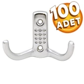 Noktalı Askı Portmanto Vestiyer Duvar Dolap Elbise Askısı Mobilya Askılığı Metal Askı (100 ADET) - 1