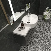 Turkuaz Cerastyle Harmony Etajerli Lavabo 100x37,5 cm (Sağdan Hazneli) - 3