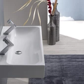 Turkuaz Cerastyle Pinto Etajer Uyumlu Banyo Lavabo 100*47 cm - 3