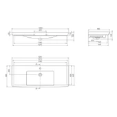 Turkuaz Cerastyle Porto D Etajer Uyumlu Lavabo 125*48 cm - 4