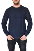 Erkek Büyük Beden Sıfır Yaka Sweatshirt 2245-BTL BGL-ST02357 thumbnail 9