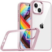 Apple iPhone 14 Kılıf Zore Flora Buton,Kenar Çevresi Renkli Kılıf thumbnail 3