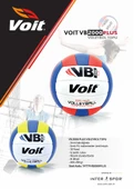 Voit VB2000 Plus Voleybol Topu No 5 Beyaz -Mavi -Kırmızı - 1