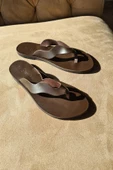 004 4300 Topukla Kadın Hakiki Deri Bodrum Sandalet - 4
