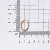 2,5 cm Çaplı 14 Ayar Halka Altın Küpe - 5