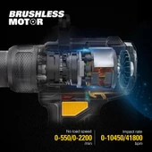 Cat Dx13 18Volt/5.0Ah Graphene Li-İon Kömürsüz Profesyonel Şarjlı Darbeli Matkap - 12