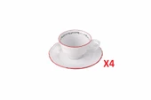 Porland Caribou Tabaklı Kahve Fincanı 75cc 4lü 04AP022144 - 1