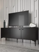 Wood'n Love Bello 160 Cm Metal Ayaklı Tv Ünitesi - Konsol - Siyah / Siyah - 4