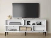 Wood'n Love Katre 150 Cm Metal Ayaklı Tv Ünitesi - Beyaz / Siyah - 3
