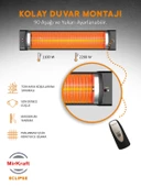 Mirkraft Eclipse 2200 Watt Elektrikli Isıtıcı Uzaktan Kumanda Duvar Isıtıcısı - 3