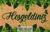 Esnature Yeşil Sarmaşıklı Yaprak Desenli Hoşgeldiniz Yazılı Kapı Önü Paspası 45x70 Cm - 4