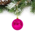 Yılbaşı Çam Ağacı Süsü Fuşya Top 6 cm 6'lı thumbnail 2