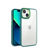 İphone 14 Pro Max Metal Kamera Çerçeveli Kenarları Renkli Kılıf - 1