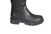 YAZ KIŞ Kadın Siyah Krem 4cm Topuk 35cm Dizboyu Soğuğa Dayanıklı Çizme - 9