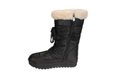 YAZKIŞ Kadın Siyah içi Polar Termo Kaymaz Taban Yandan Fermuarlı Kar Botu thumbnail 3