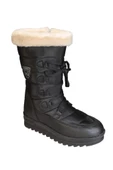 YAZKIŞ Kadın Siyah içi Polar Termo Kaymaz Taban Yandan Fermuarlı Kar Botu thumbnail 1