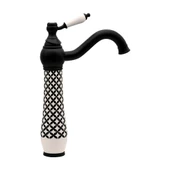 Geometrık Sıyah Beyaz Lavabo Bataryası Wg-214 - 1