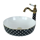 Puantıye Sıyah Beyaz Çanak Lavabo Bw-174 - 1
