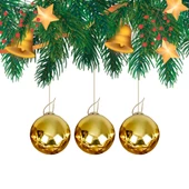 Yılbaşı Çam Ağacı Süsü Altın Top 4 cm 6'lı thumbnail 2