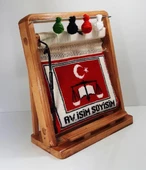 100tel Avukat İsim Motifli El Dokuması Hediyelik Minyatür Halı - 3