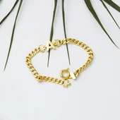 14 Ayar Altın A Harfli Bileklik thumbnail 4