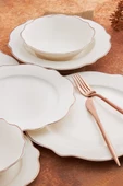 Almond Rose Line 24 Parça 6 Kişilik Porselen Yemek Takımı - 4