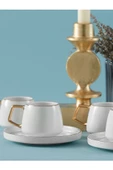 Saturn 6 Kişilik Kahve Fincanı Takımı 90 ml Gold - 1