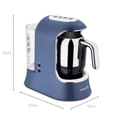 Korkmaz A862-03 Kahvekolik Aqua Azura/Krom Kahve Makinesi - 4