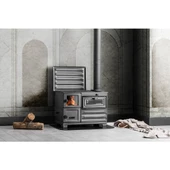 Erendemir Em804b-T Kuzine Siyah Şömine Tuğlalı Soba - 1