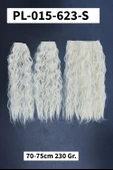 PLATİN Sarısı Afro Dalgalı – 65cm 190 gr. FİBER SENTETİK Çıt Çıt – Renk No:613 - 1