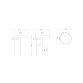 Pure Paslanmaz Çelık Gold Kolon Lavabo Bb-924 - 3