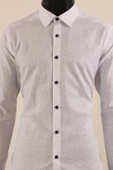 Uzun Kol Slim Fit Desenli Gömlek - 7