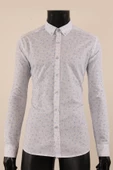 Uzun Kol Slim Fit Desenli Gömlek - 10