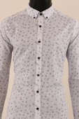Uzun Kol Slim Fit Desenli Gömlek - 3