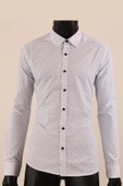 Uzun Kol Slim Fit Desenli Gömlek - 6