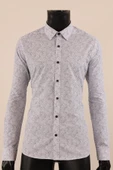 Uzun Kol Slim Fit Desenli Gömlek - 2