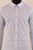 Uzun Kol Slim Fit Desenli Gömlek - 11