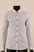 Uzun Kol Slim Fit Desenli Gömlek - 2