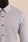 Uzun Kol Slim Fit Desenli Gömlek - 5