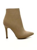 Potinonline K1034 Kadın Yılan Baskılı Sivri Topuk Kısa Bot&Bootie - 1