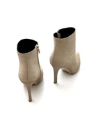 Potinonline K1034 Kadın Yılan Baskılı Sivri Topuk Kısa Bot&Bootie - 5