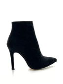 Potinonline K1034 Kadın Yılan Baskılı Sivri Topuk Kısa Bot&Bootie - 6