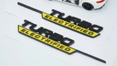 DK Tuning Turbo Electrified Sarı Çamurluk Yanı Logo Benz İle Uyumlu thumbnail 5