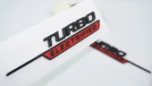 DK Tuning Turbo Electrified Kırmızı Çamurluk Yanı Logo Benz İle Uyumlu - 1