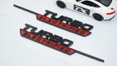 DK Tuning Turbo Electrified Kırmızı Çamurluk Yanı Logo Benz İle Uyumlu - 5